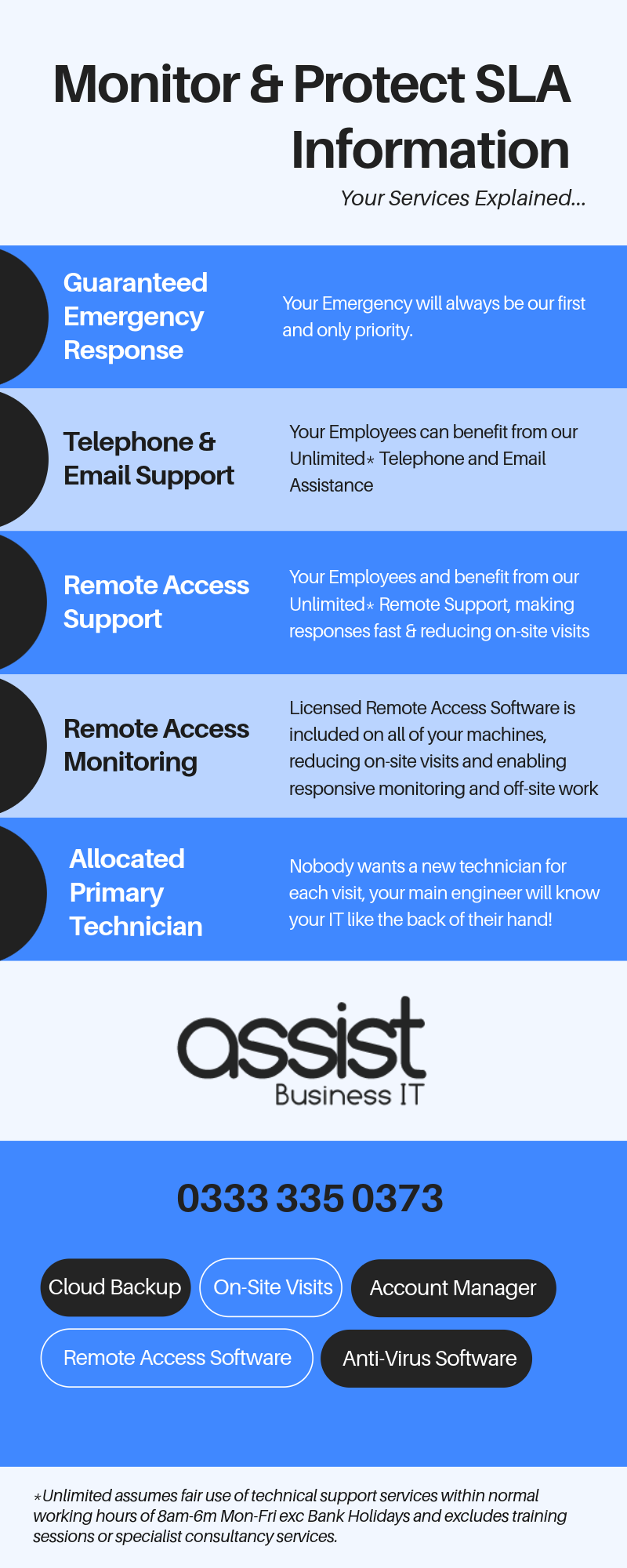 Monitor and Protect IT Support Package infographic